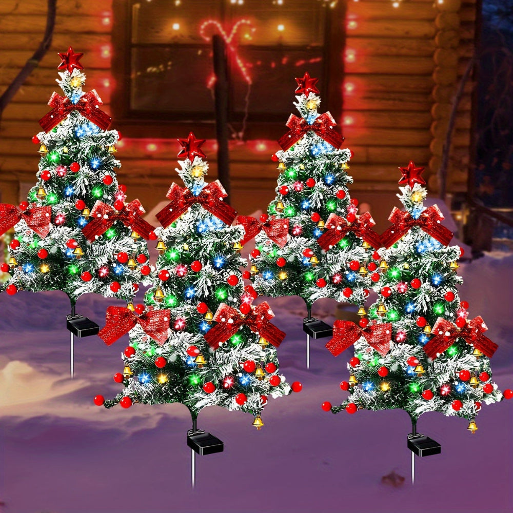 Outdoor Christmas Tree Lighting Solar Pathway Yard Decoration