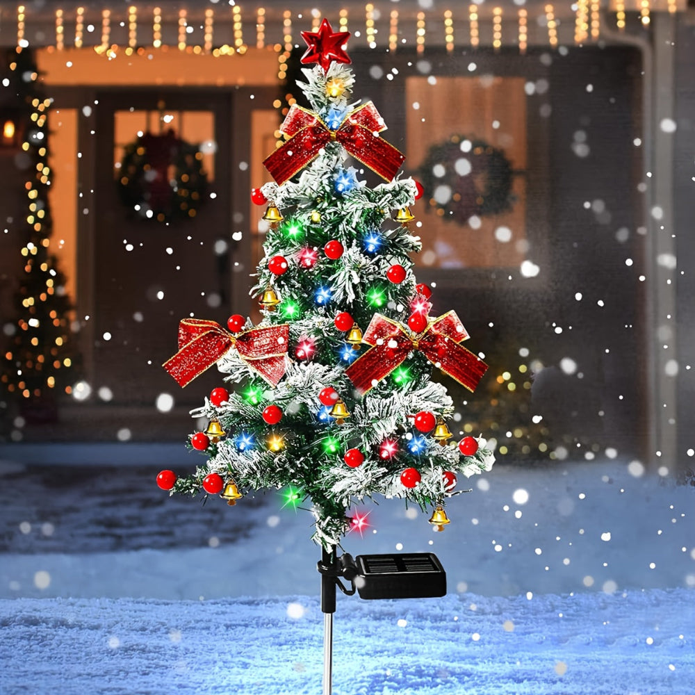 Outdoor Christmas Tree Lighting Solar Pathway Yard Decoration