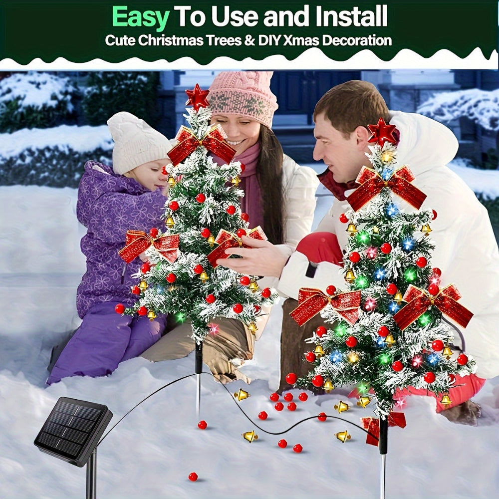 Outdoor Christmas Tree Lighting Solar Pathway Yard Decoration