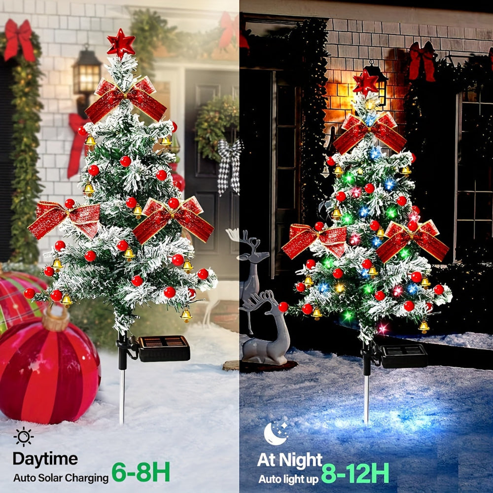 Outdoor Christmas Tree Lighting Solar Pathway Yard Decoration