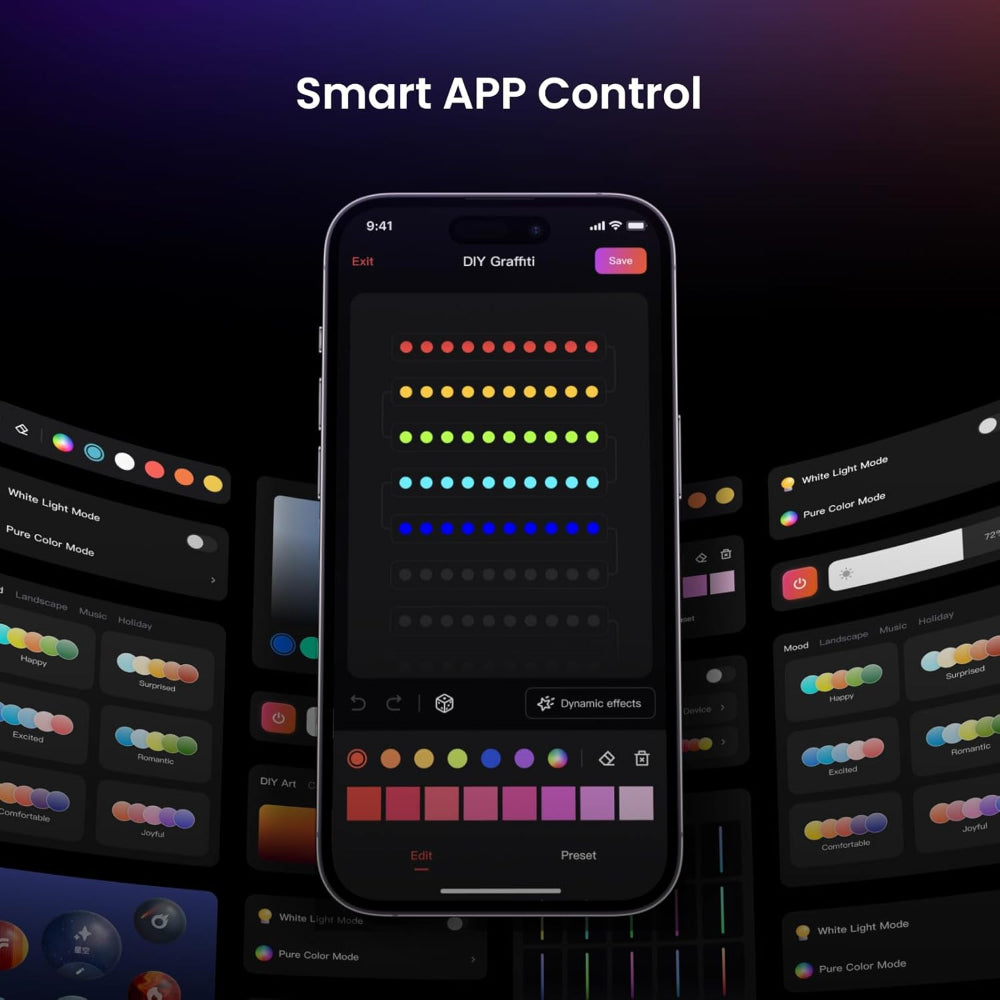 Outdoor Light Smart RGB Permanent House Roof Lighting Set