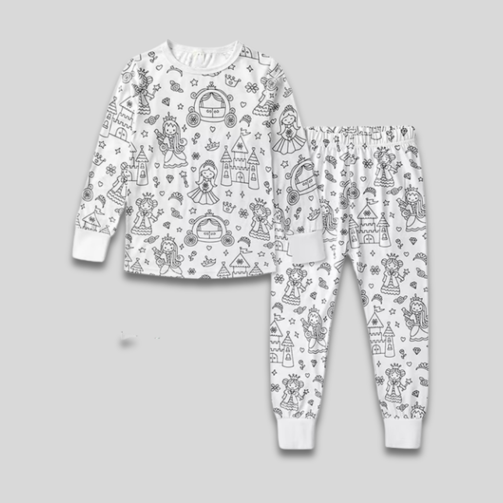 Kids Cozy Christmas Pajama Set Long Sleeve Two Piece