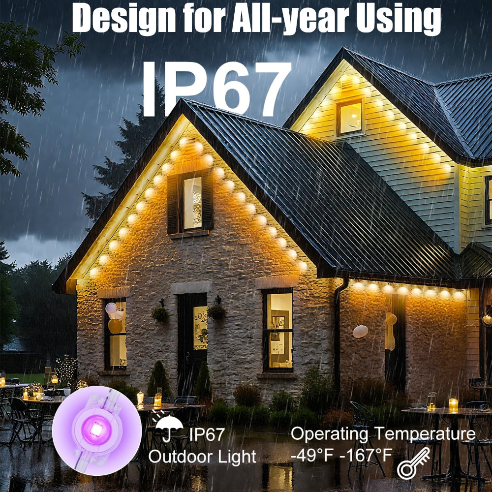 Permanent Christmas Lights RGB Waterproof Outdoor LED Eaves Lighting