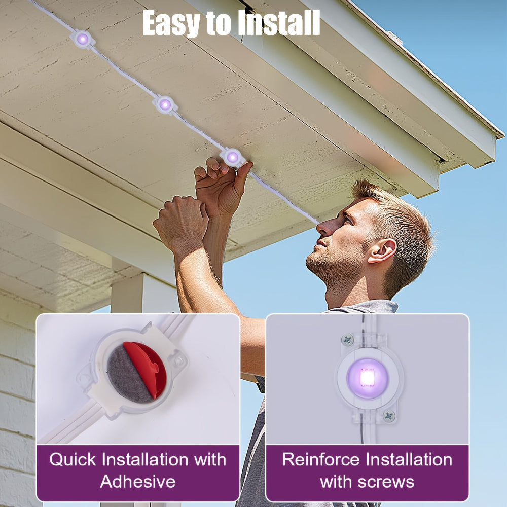 Permanent Christmas Lights RGB Waterproof Outdoor LED Eaves Lighting