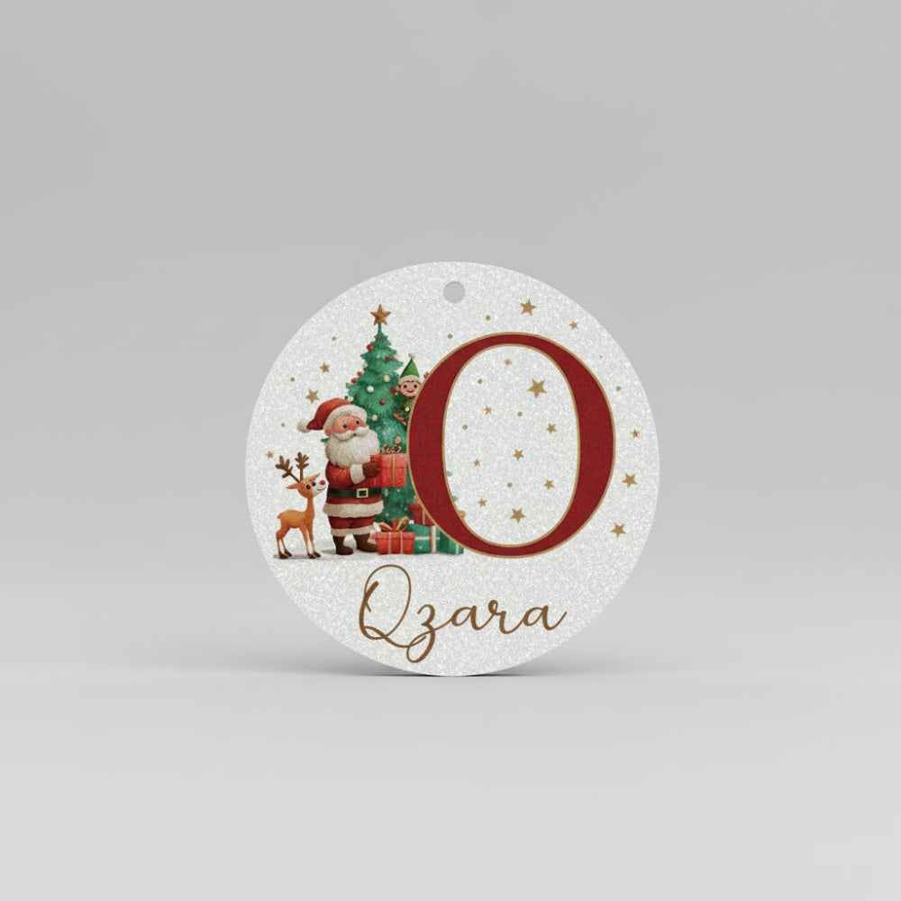 Personalized Christmas Ornaments Custom Name Initial Tree Decor