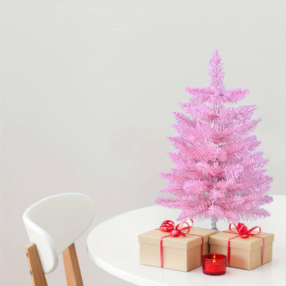 Pink Christmas Tree Artificial Tabletop Decoration Holiday Display