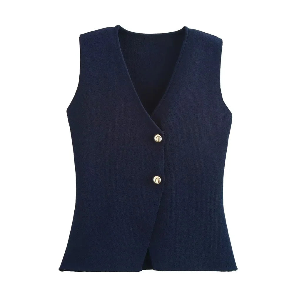 Variant image for Diana Tricot Knit Vest - Elegant Sweater Vest for Women, Versatile Style-7
