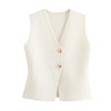Diana Tricot Knit Vest - Elegant Sweater Vest for Women, Versatile Style