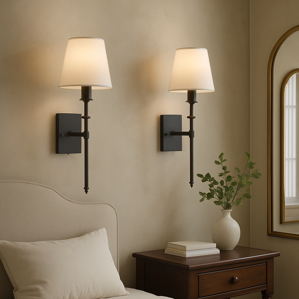 Scontra | Classic (2-Pack) Wired Wall Lamps for Elegant Interiors