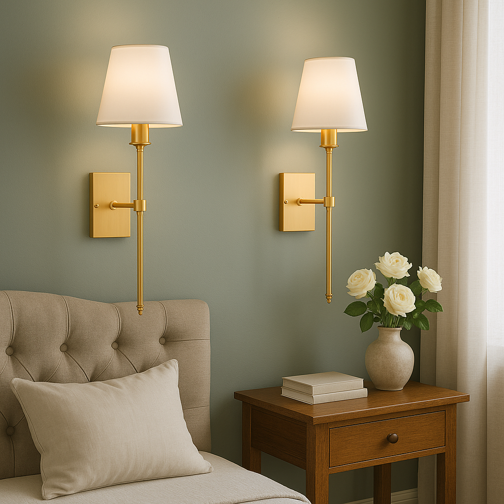 Scontra | Classic (2-Pack) Wired Wall Lamps for Elegant Interiors