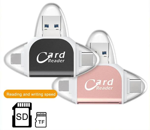 Multi-Port 4 in 1 Universal SD TF Card Reader