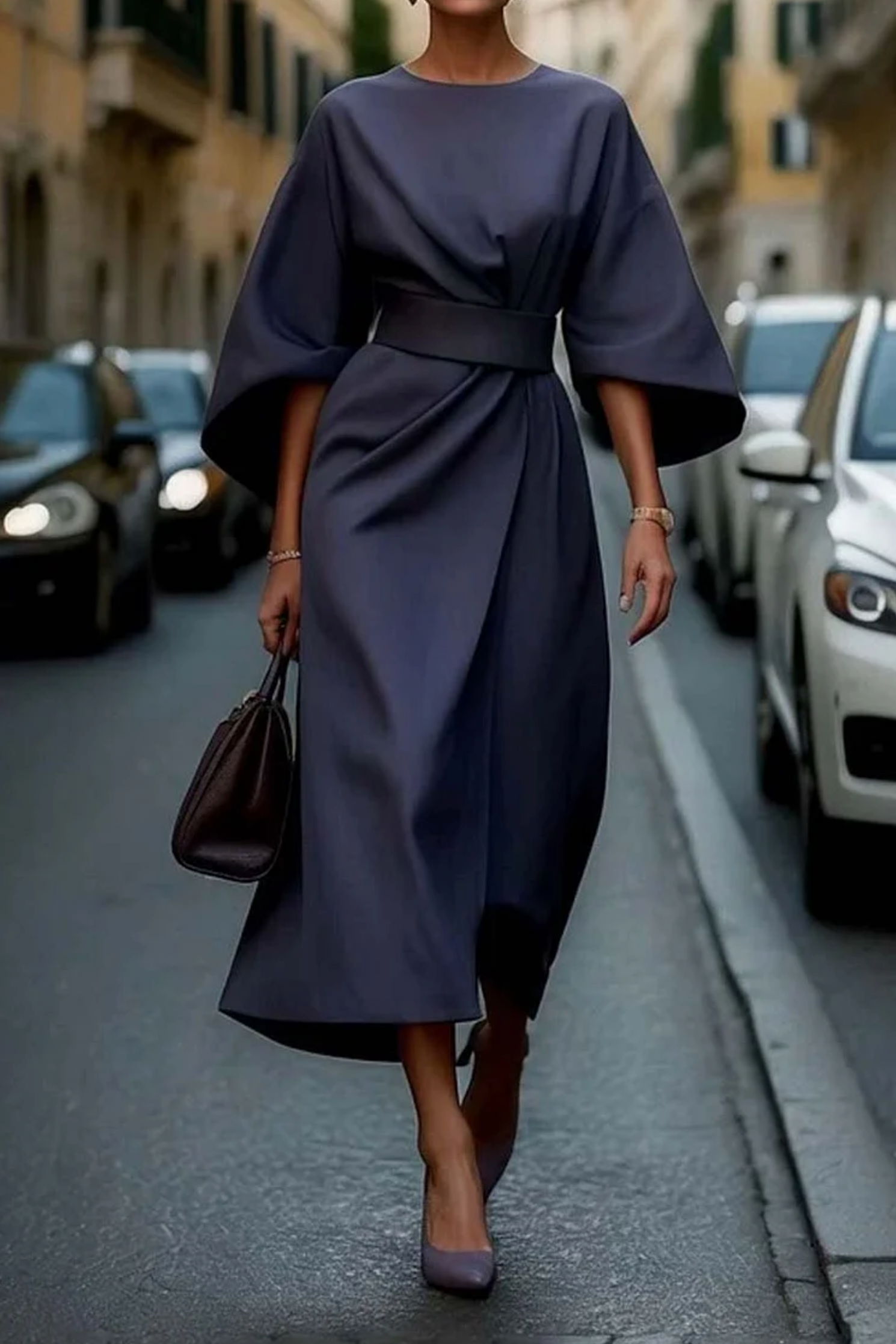 Suzie | Spring dress with wide sleeves