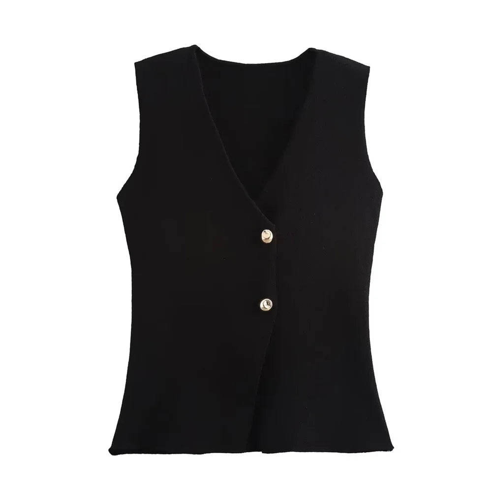 Variant image for Diana Tricot Knit Vest - Elegant Sweater Vest for Women, Versatile Style-10
