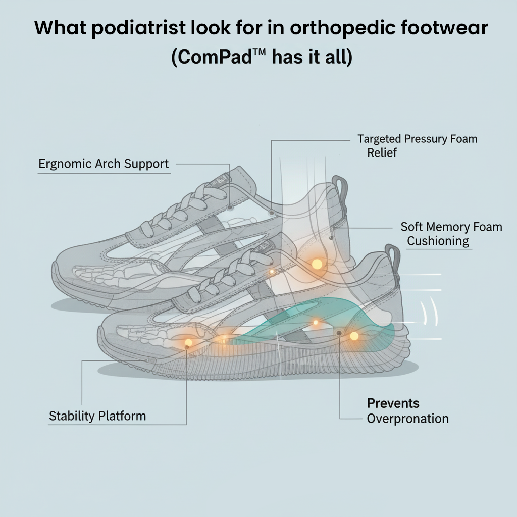 ComPad™ - Walk All Day Without Foot Fatigue - Orthopaedic Sneakers (+FREE Foot Care & Walking Challenge Guides)
