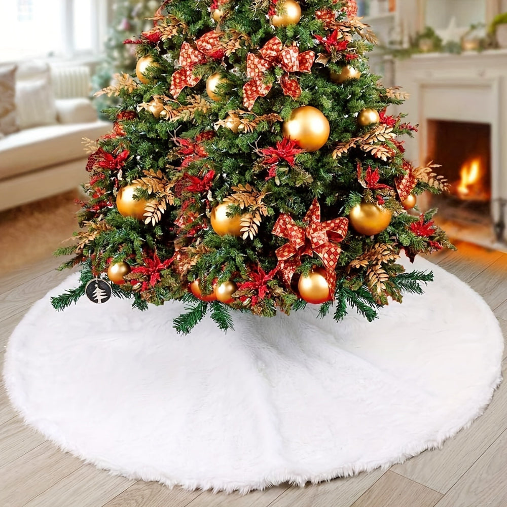 Christmas Tree Skirt Holiday Train Decoration Mat