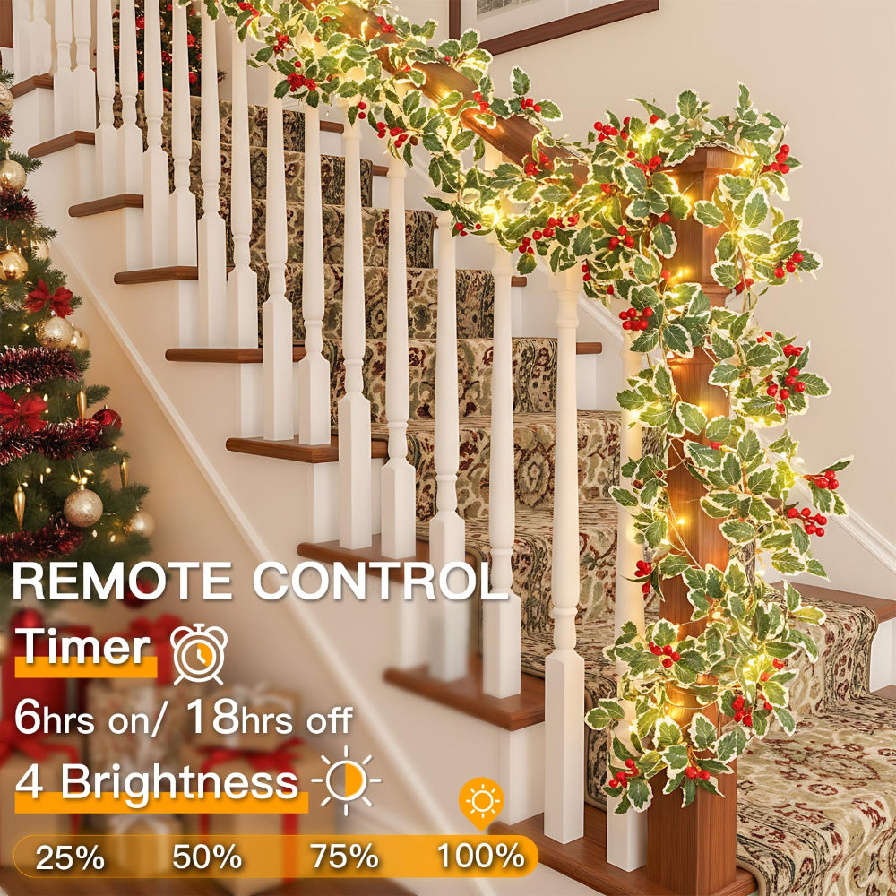 Christmas Decorations Indoor LED Vine Garland Ivy String Lights Decor