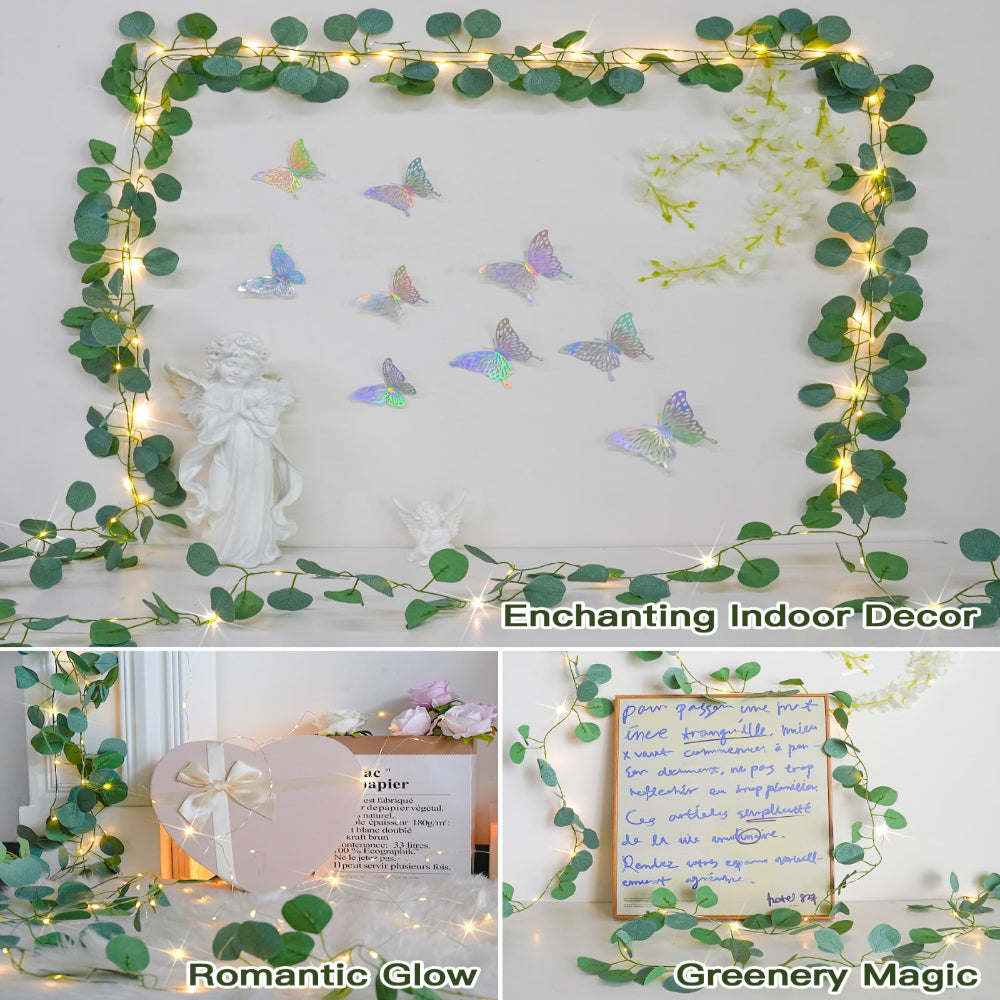 Christmas Decorations Indoor LED Vine Garland Ivy String Lights Decor