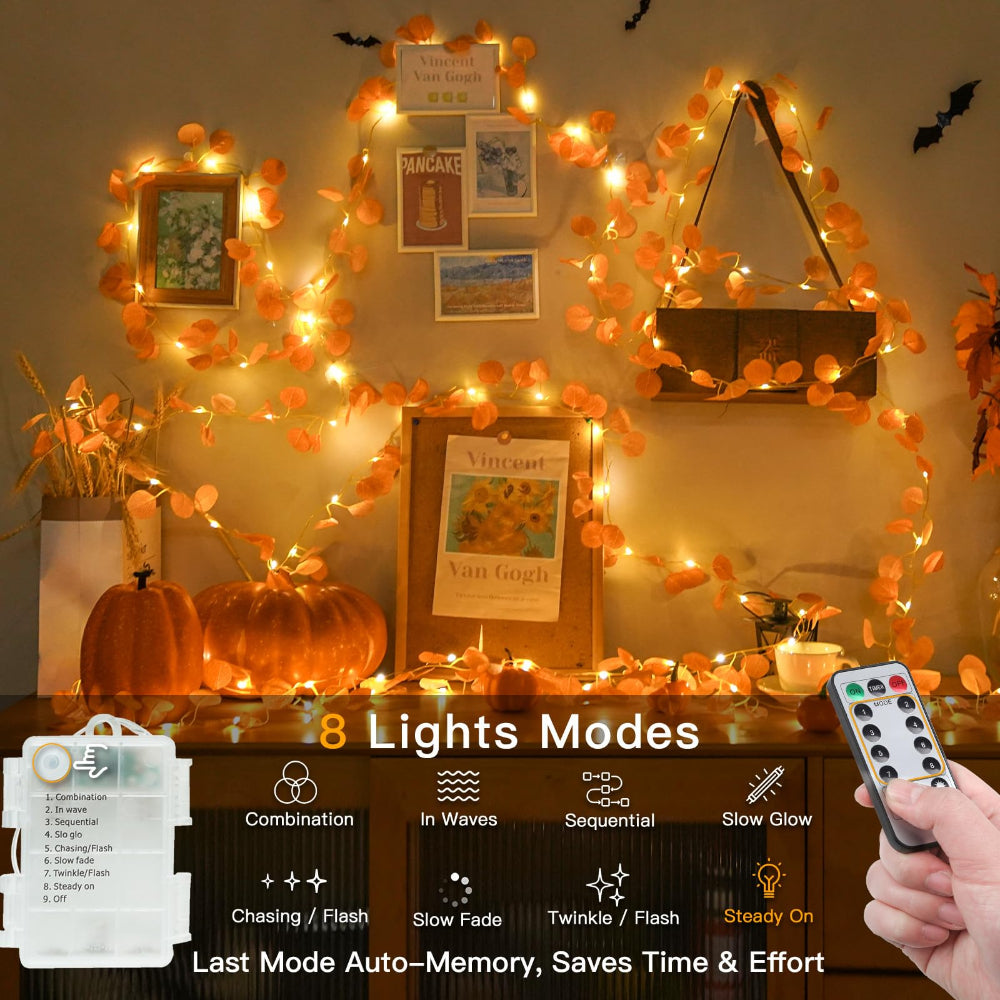 Christmas Decorations Indoor LED Vine Garland Ivy String Lights Decor