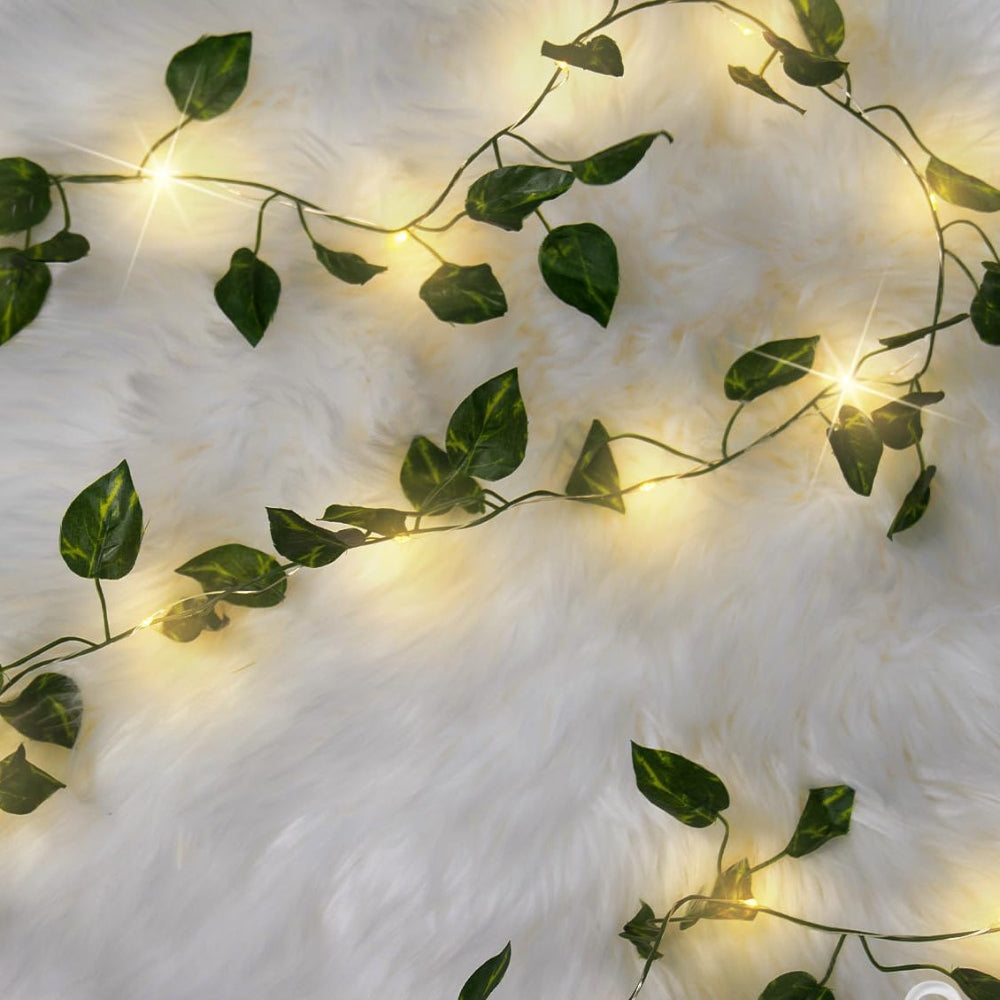 Christmas Decorations Indoor LED Vine Garland Ivy String Lights Decor