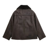 Vintage Oversized Leather Jacket - Luxurious Shearling & Timeless Style