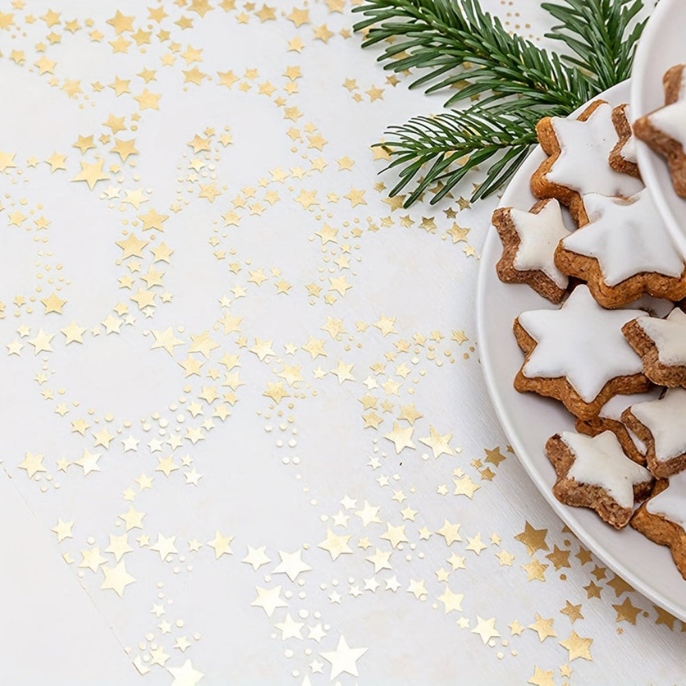 Table Runner Christmas Table Decorations Star Organza Table Roll