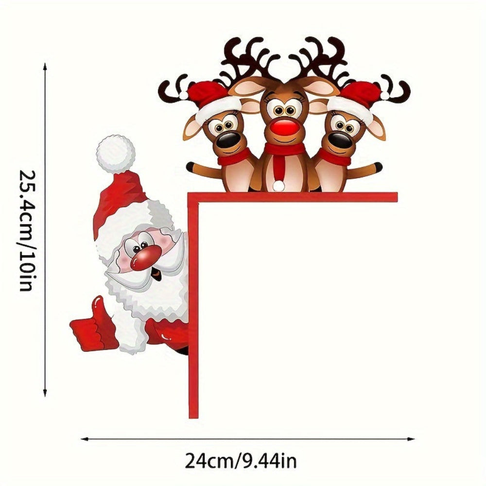 Wall Decor Christmas Santa’s Reindeer Door Frame Holiday Accent