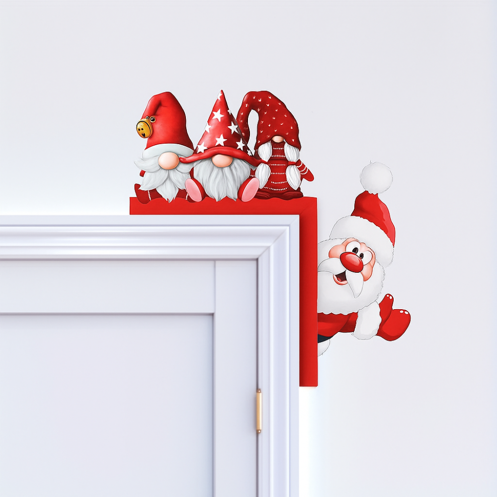 Wall Decor Christmas Santa’s Reindeer Door Frame Holiday Accent
