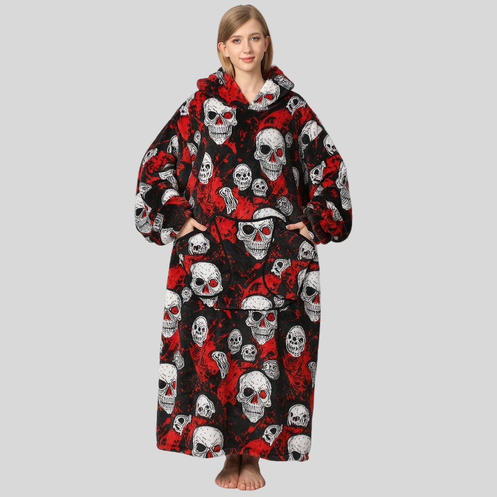 Women’s Oversized Warm Blanket Hoodie - Cozy Christmas Wearable