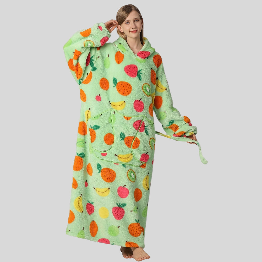 Women’s Oversized Warm Blanket Hoodie - Cozy Christmas Wearable