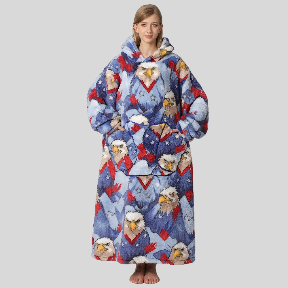 Women’s Oversized Warm Blanket Hoodie - Cozy Christmas Wearable