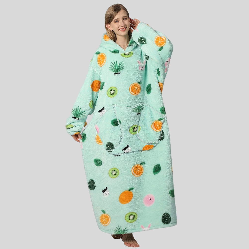 Women’s Oversized Warm Blanket Hoodie - Cozy Christmas Wearable