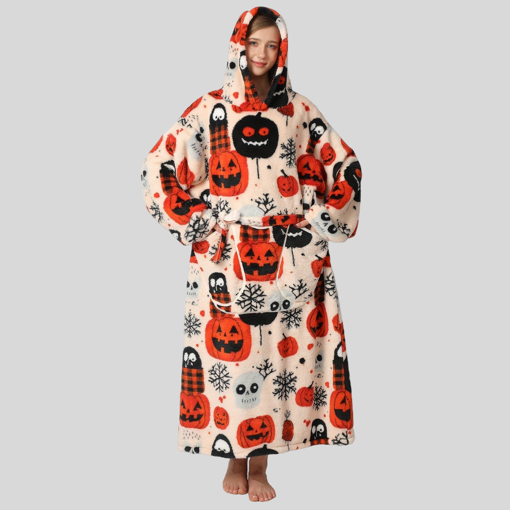 Women’s Oversized Warm Blanket Hoodie - Cozy Christmas Wearable