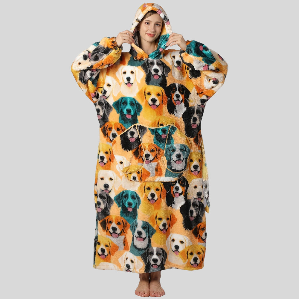 Women’s Oversized Warm Blanket Hoodie - Cozy Christmas Wearable