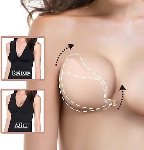 SecretLift™ - Adhesive Silicone Push-Up Bra for Strapless & Backless Outfits (+ FREE Mystery bonus)