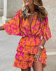 Floral boho dress with wrinkles-elegant and airy summer look