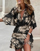 Floral boho dress with wrinkles-elegant and airy summer look