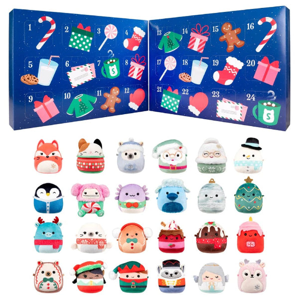 SquishJoy Holiday Surprise Set | Festive Advent Calendar Filled with Cuddly Squishmallows!