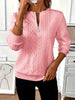 Chic cable -knitting sweater with zipper | Casual long sleeve pullover
