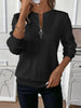 Chic cable -knitting sweater with zipper | Casual long sleeve pullover