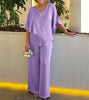 Comfortable wide trousers set for simple style