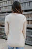 Ladies casual waffle knitted sweater | Soft and comfortable long sleeve pullover for autumn