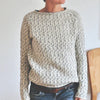 Ladies knitted sweater with structure Round neck, long sleeves, loose fit