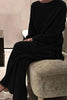 Ladies ribbed knitted lounge set | Oversized sweater, wide pants, casual fit