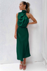 Ladies high neck satin midi dress | Elegant sleeveless evening dress for special occasions