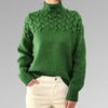 Ladies High -closed cable knitted sweater | Classic long sleeves pullover