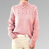 Ladies High -closed cable knitted sweater | Classic long sleeves pullover