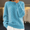 Ladies classic cable sweater | Comfortable long sleeves sweater
