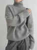 Ladies oversized turtleneck | Casual chic winter knitted sweater