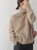 Ladies oversized turtleneck | Casual chic winter knitted sweater