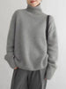 Ladies oversized turtleneck | Casual chic winter knitted sweater